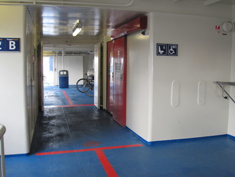 Fanølinjen - Esbjerg/Fanø - Handicaptoilet ombord på Fenja
