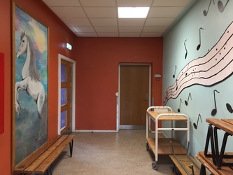 Nordvangskolen - 5. Alternativ indgang til hovedbygningen fra skolens bagside