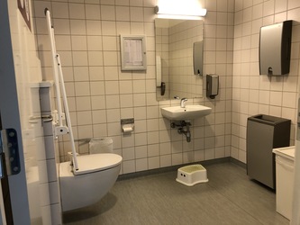 Danmarks Jernbanemuseum - Danish Railway Museum - Toilet (Balcony on the 1. floor)