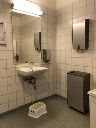 Danmarks Jernbanemuseum - Danish Railway Museum - Toilet (Balcony on the 1. floor)