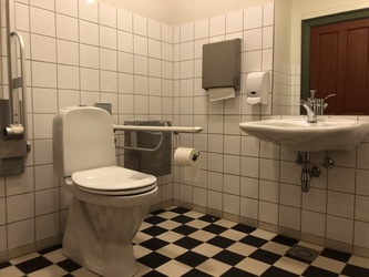 Frilandsmuseet - Toilet overfor Teateret